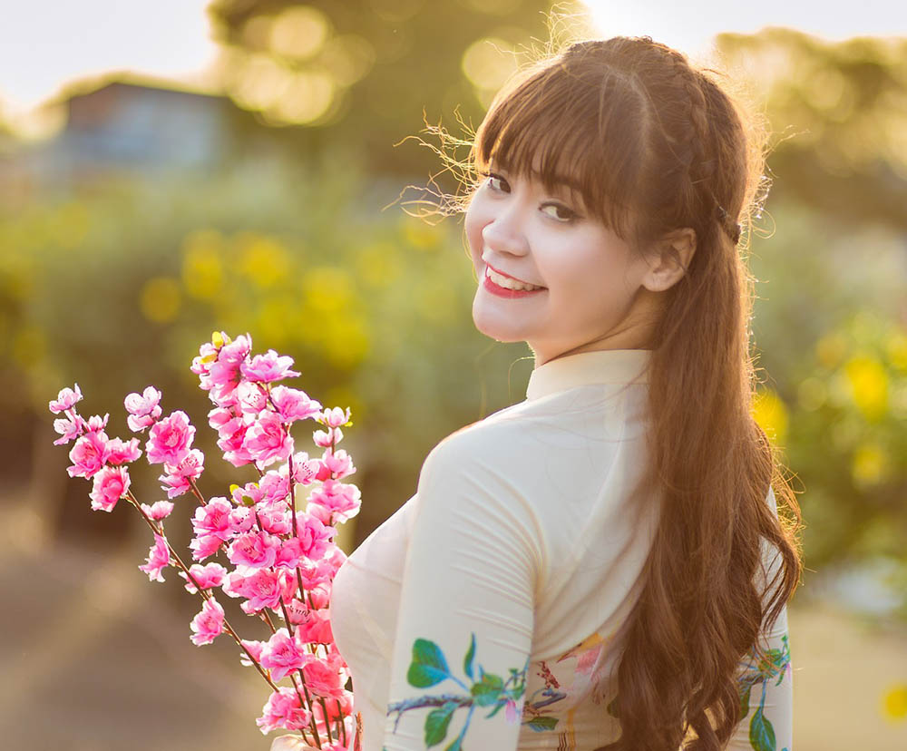 hoa đào ngày tết