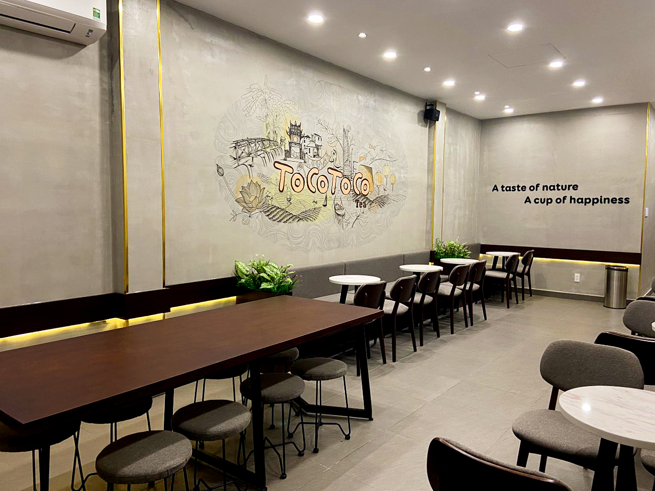 thiết kế quán trà sữa