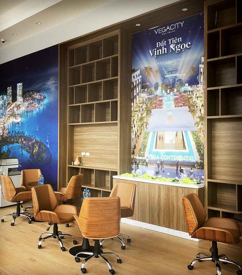 vega city sales gallery reception area