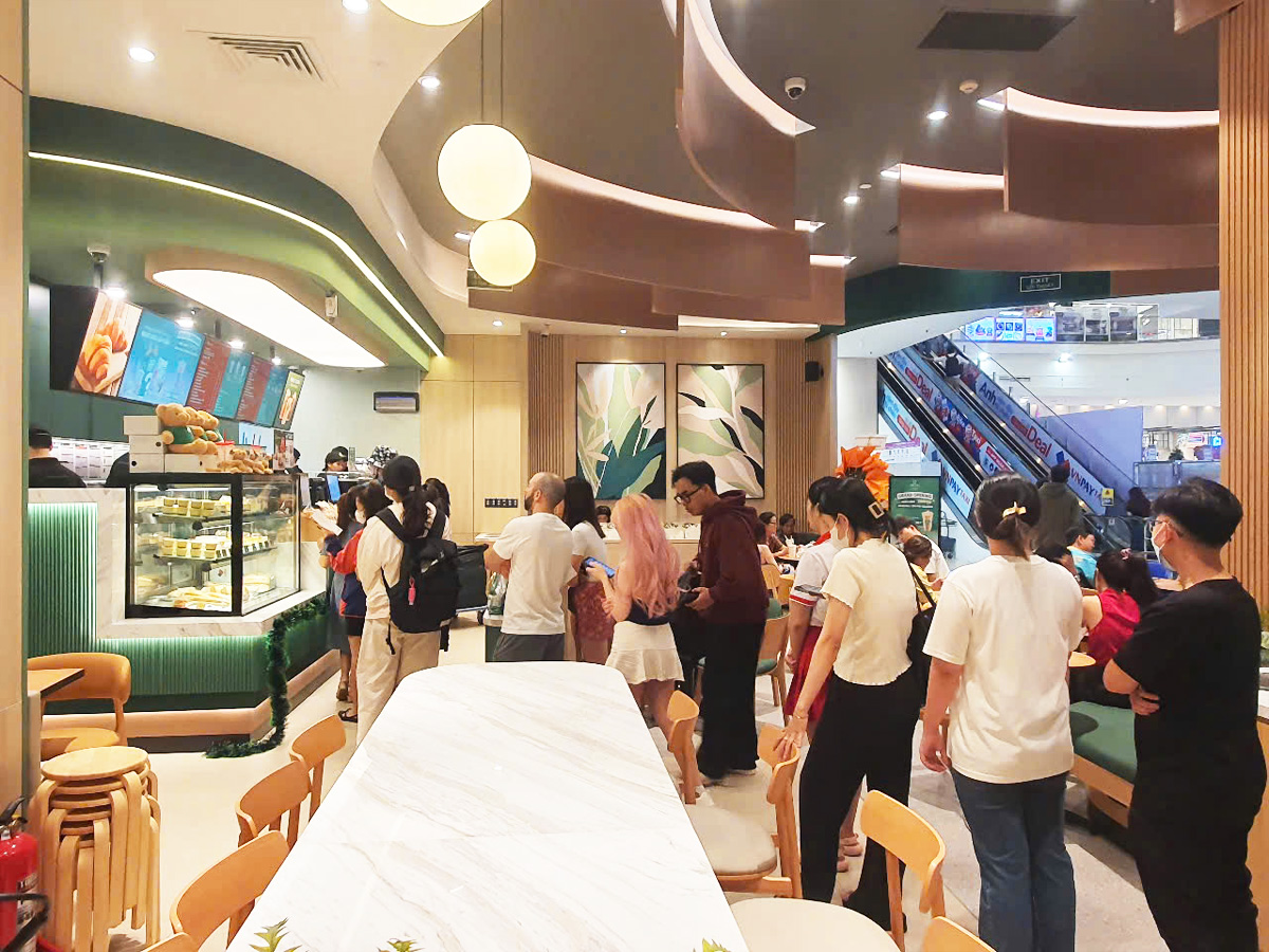 quầy pha chế phúc long