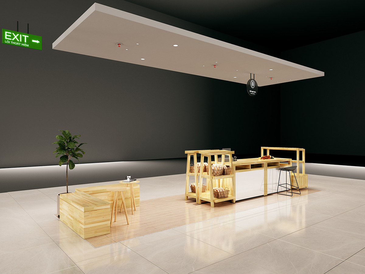 thiết kế cửa hàng bánh mỳ