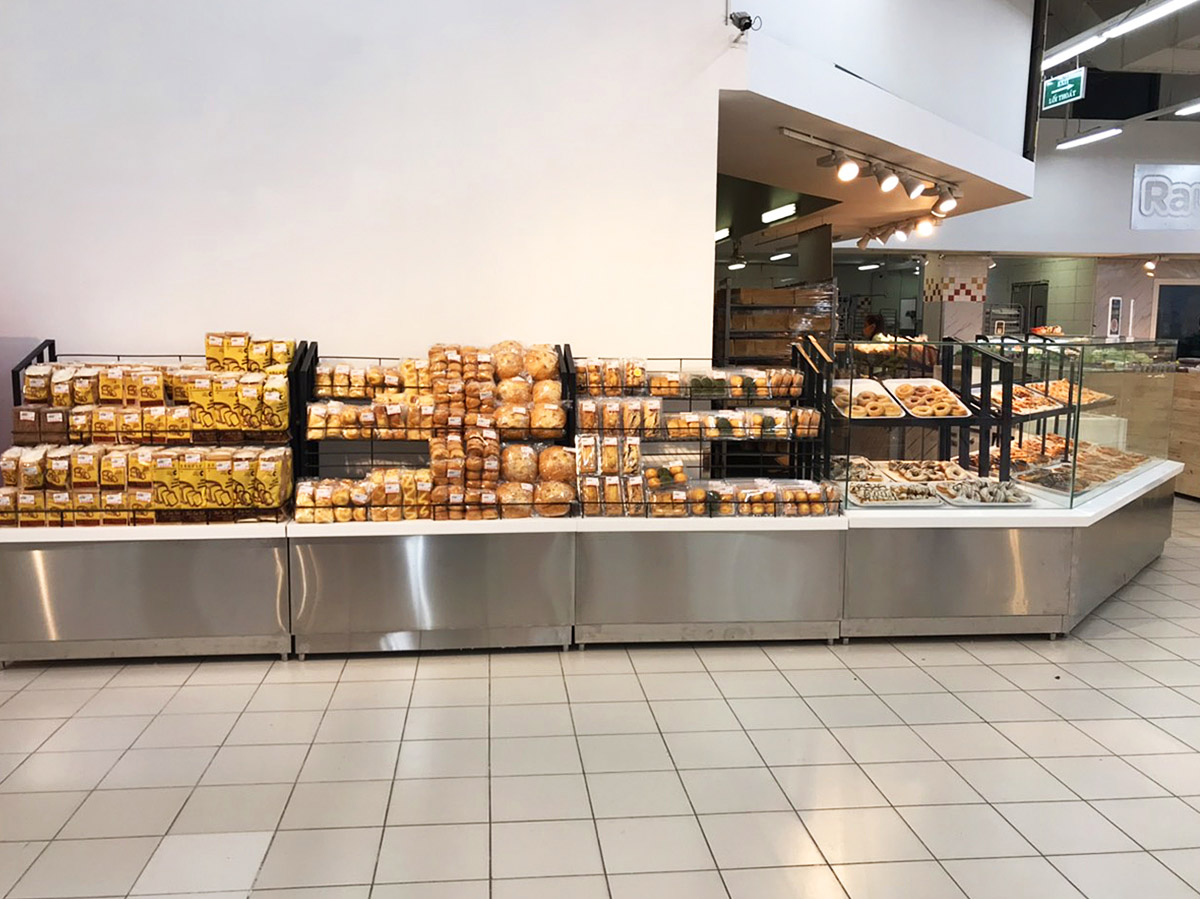 thiết kế kệ bánh go mall dĩ an
